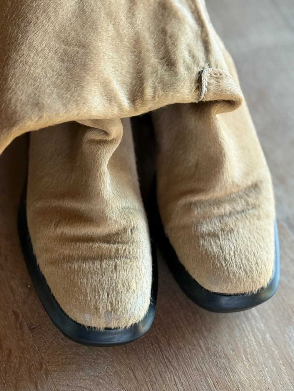 Tod’s Tan Pony Hair Knee Boots - Picture 6 of 11